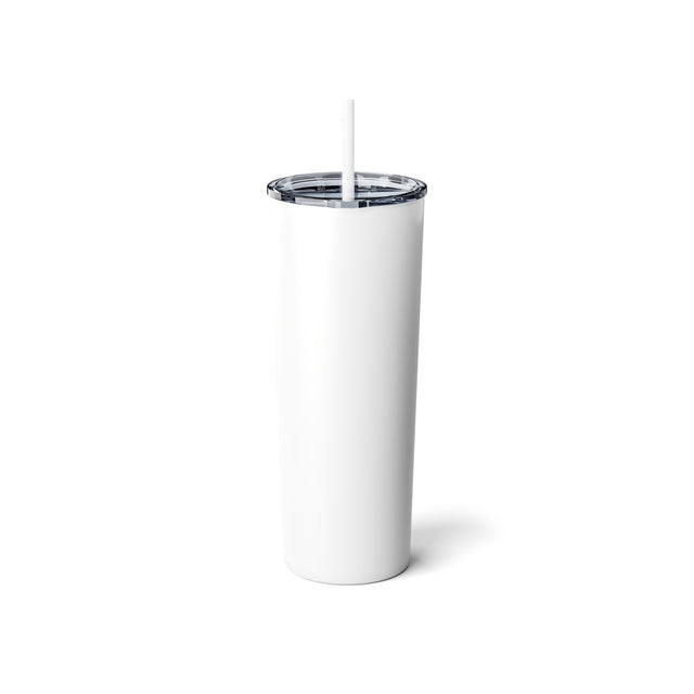 Jake n Joes Skinny Steel Tumbler with Straw, 20oz
