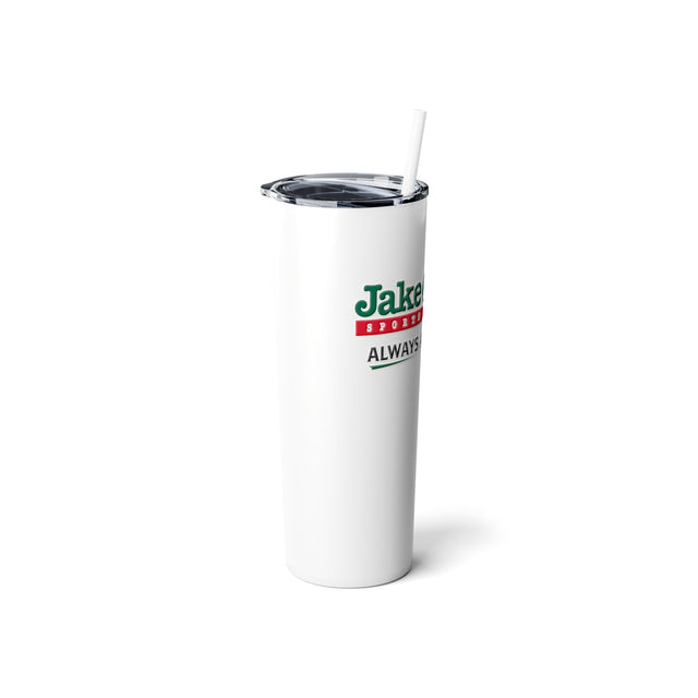 Jake n Joes Skinny Steel Tumbler with Straw, 20oz