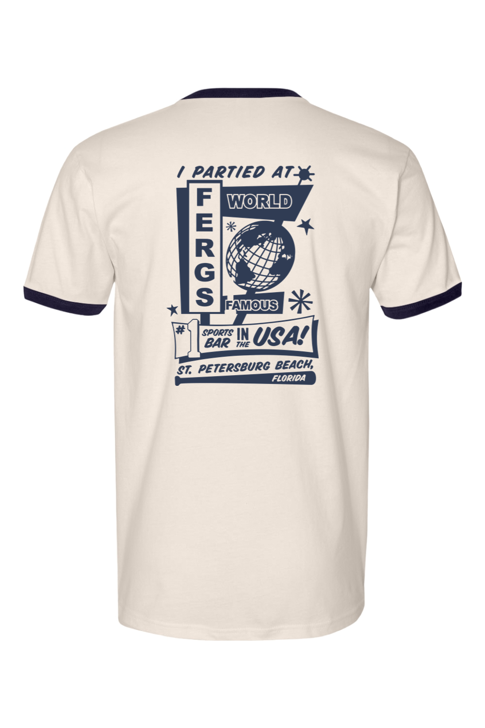 I Partied at Ferg's Cotton Ringer T-Shirt - Mens