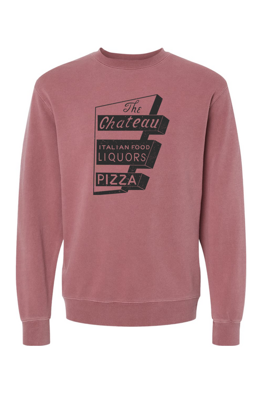 Chateau Throwback Sign Garment Dyed Crewneck Sweatshirt - Unisex