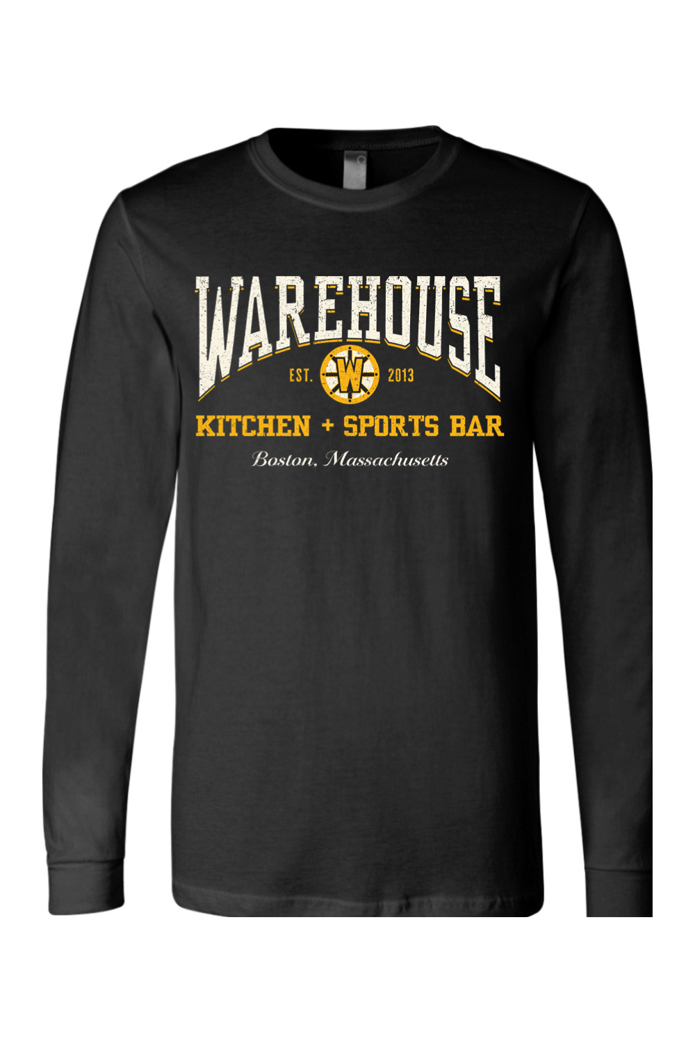 Warehouse Kitchen + Sports Bar Boston Hockey Cotton Long Sleeve T-shirt - Mens
