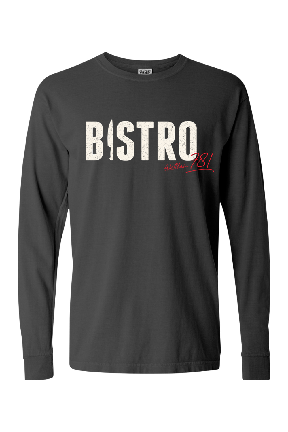 Bistro 781 Script Comfort Colors Long Sleeve T-Shirt - Men's