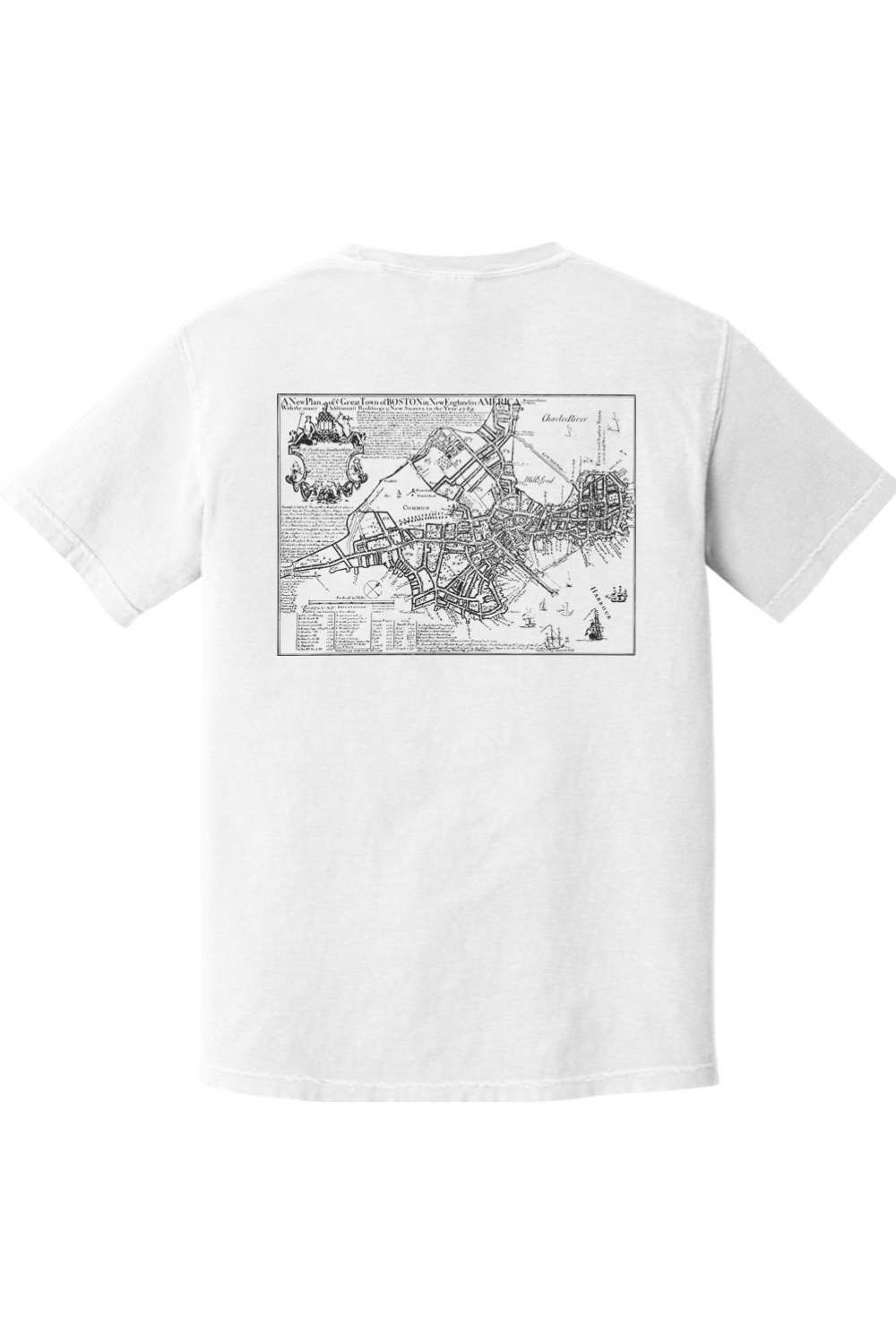 Bostonia Map Comfort Colors Short Sleeve Shirt - Men's