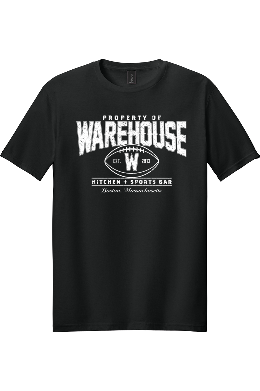 Warehouse Kitchen + Sports Bar Football Cotton T-Shirt - Men's