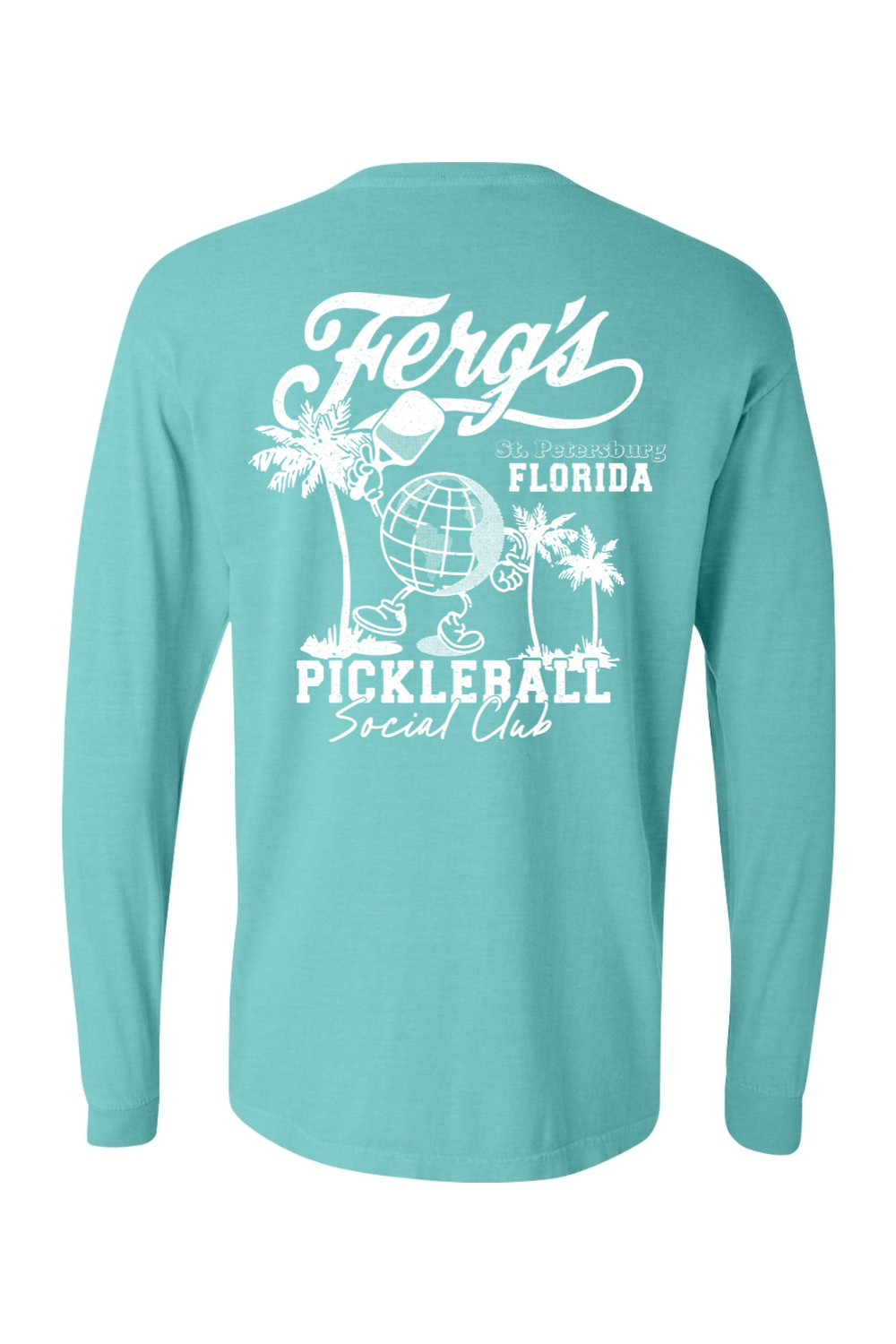Ferg's Pickleball Social Club Comfort Colors Long Sleeve T-Shirt - Mens