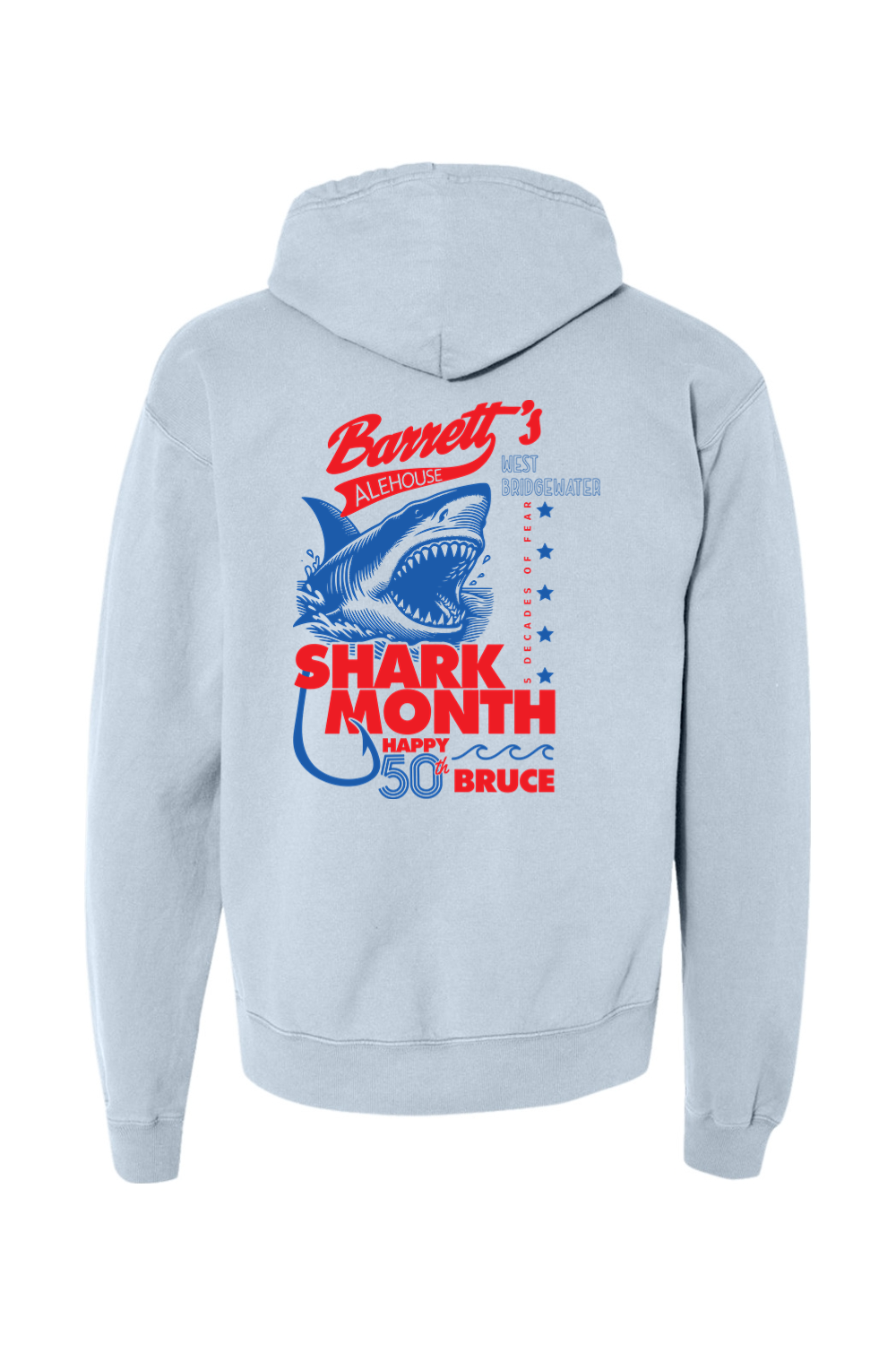 Barrett's Alehouse Shark Month 2025 Garment-Dyed Hoodie - Unisex