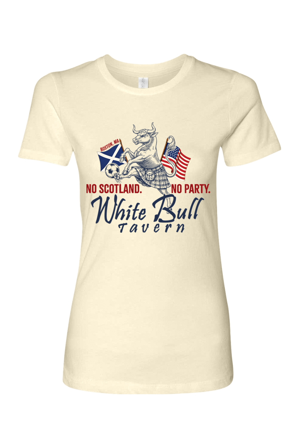 White Bull "No Scotland. No Party." Cotton T-Shirt - Women's