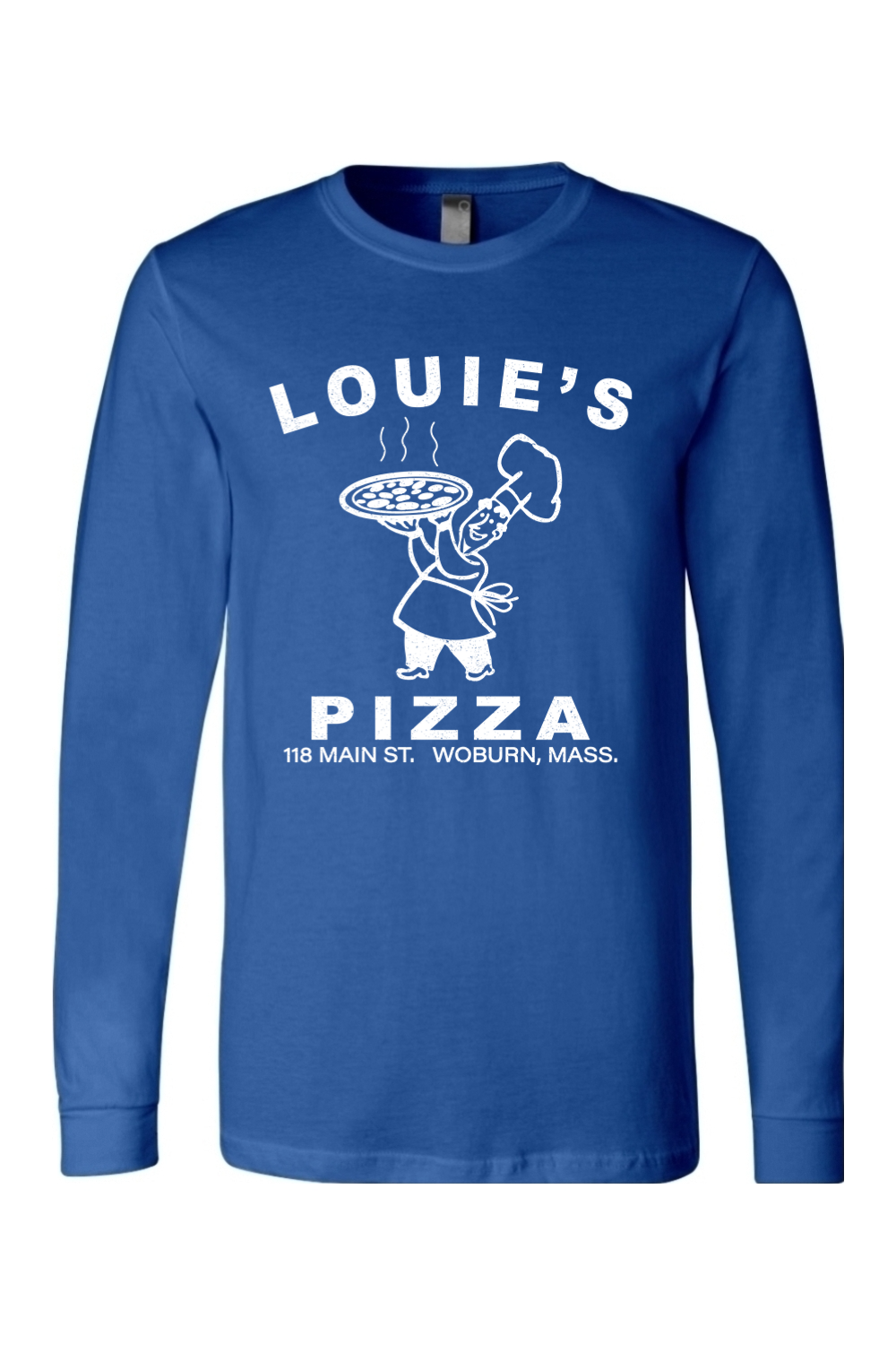 Louie's Pizza 100% Cotton Long Sleeve T-Shirt - Mens