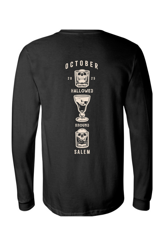 Hallowed Ground Skull October 2025 100% Cotton Long Sleeve T-Shirt - Unisex