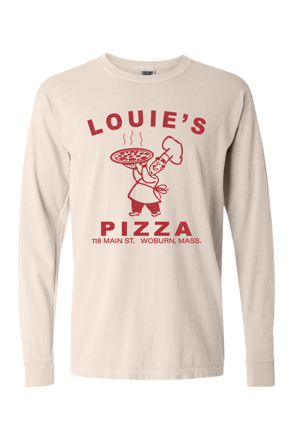 Louie's Pizza Comfort Colors Long Sleeve T-Shirt - Mens