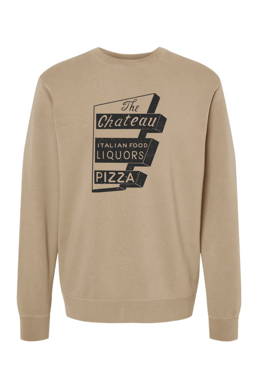 Chateau Throwback Sign Garment Dyed Crewneck Sweatshirt - Unisex