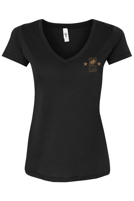 Barrett's Alehouse Dragon's Blood Cotton Blend V-Neck T-Shirt - Women's