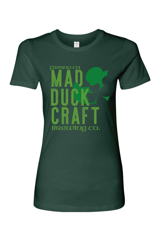Mad Duck St. Patty's Lucky Duck Cotton Women's T-Shirt