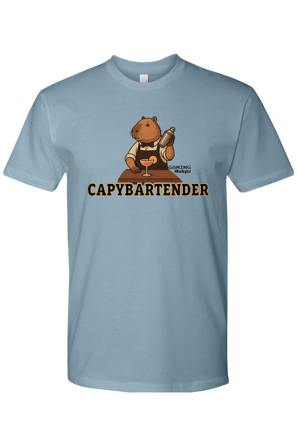 Gaming Mixologist Capybartender Cotton T-Shirt - Mens