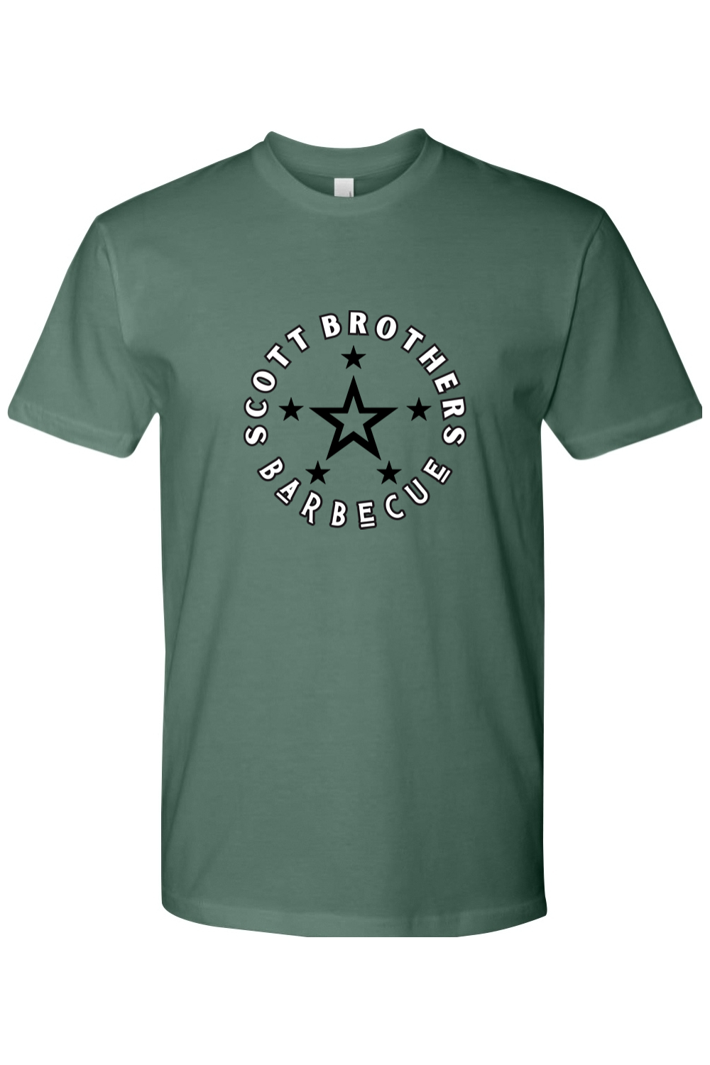 Scott Brothers Barbecue Black N' White Star Logo Cotton Tshirt - Mens
