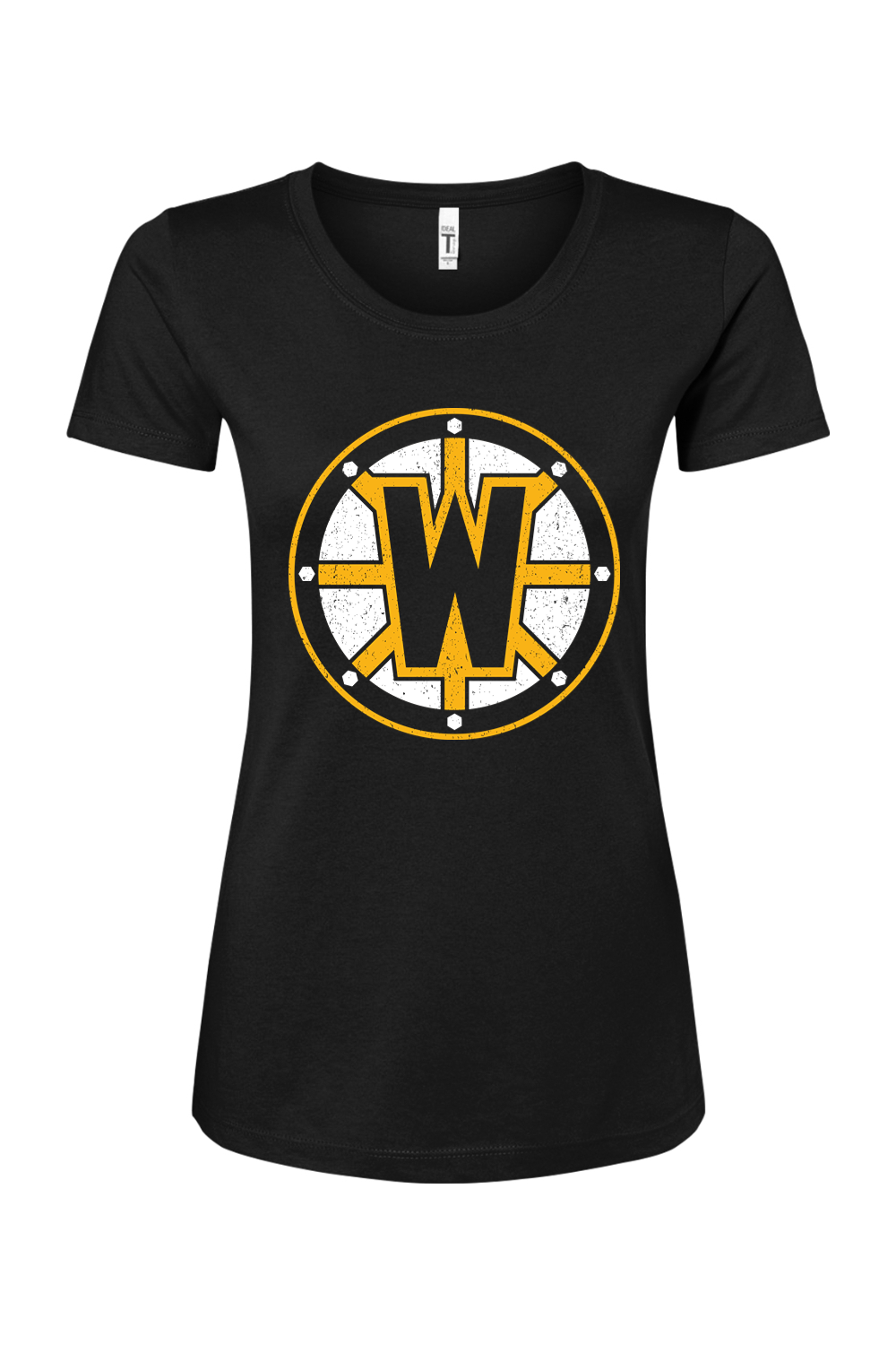 Warehouse Kitchen + Sports Bar Boston Black & Gold Cotton Blend T-Shirt - Women's