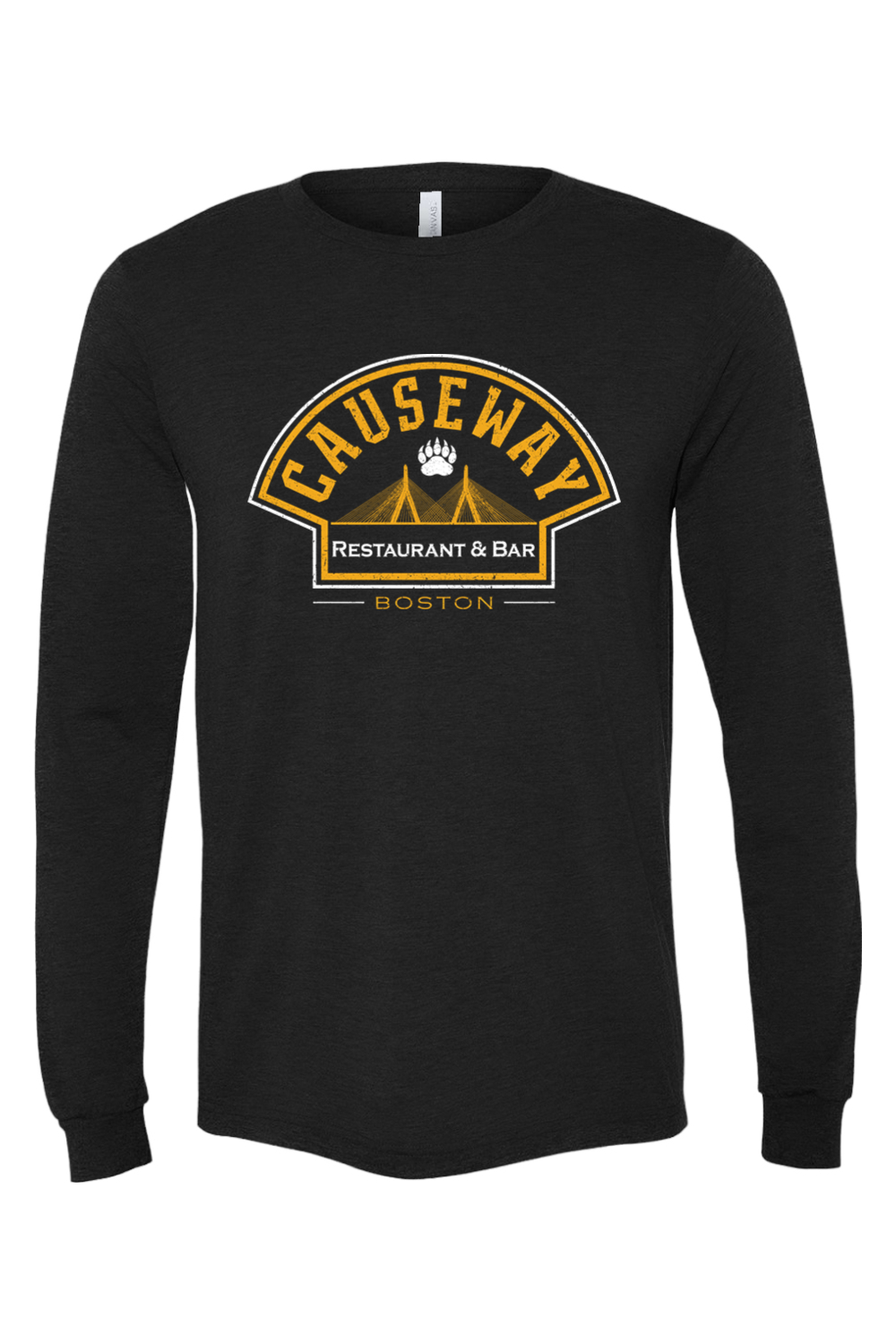 Causeway Boston Zakim Gold Triblend Long Sleeve T-Shirt - Men's