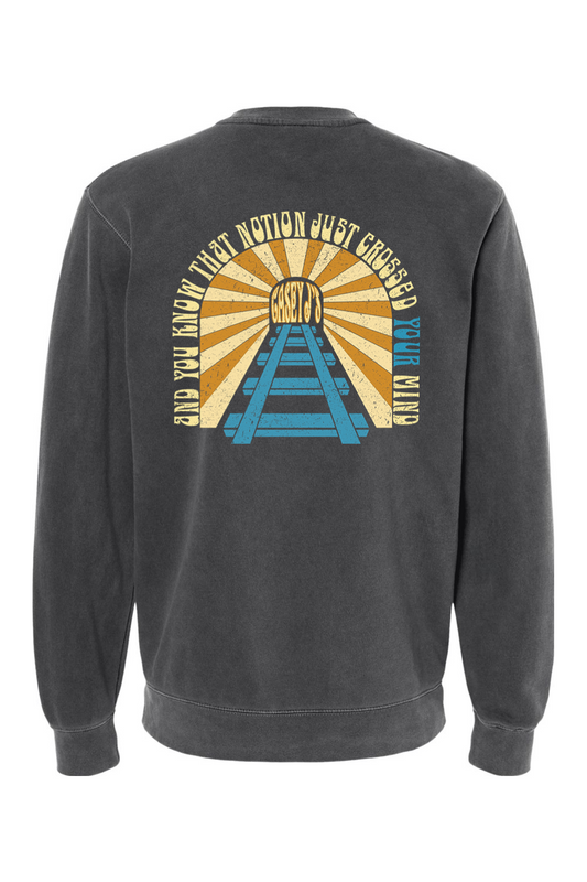 Casey J's Tavern Just Crossed Your Mind Pigment-Dyed Crewneck Sweatshirt - Unisex