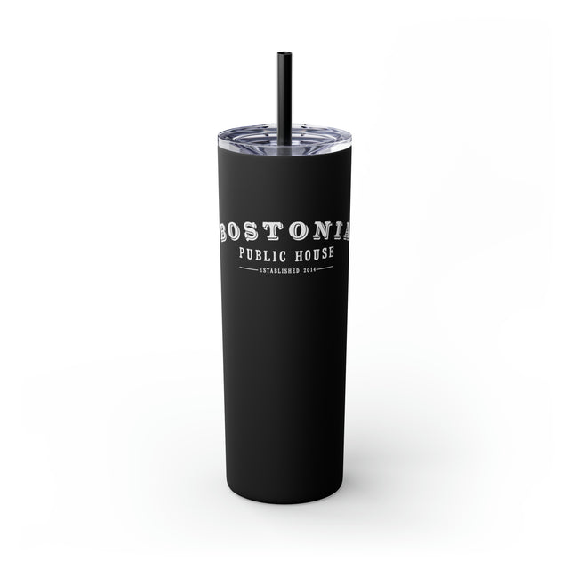 Bostonia Skinny Tumbler with Straw, 20oz
