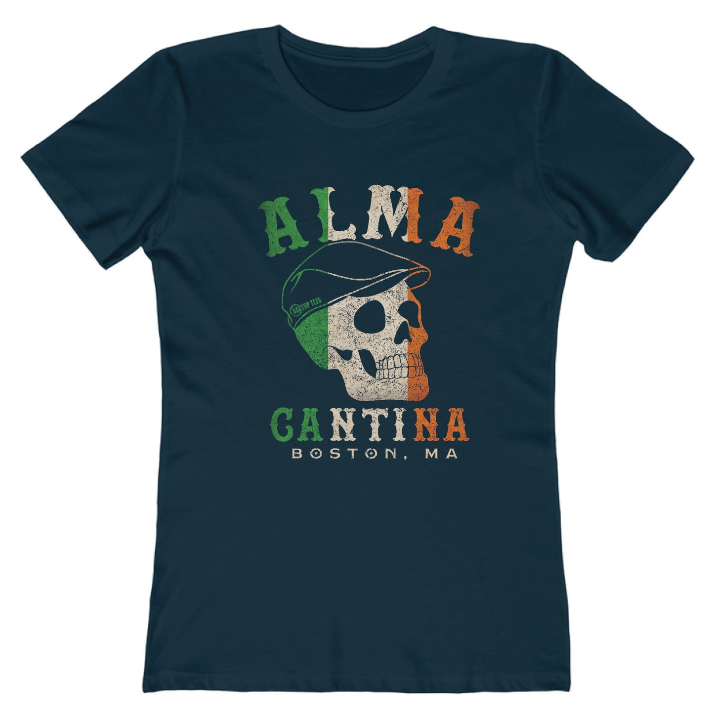 Alma Cantina Boston Irish 100% Cotton T-Shirt - Women's