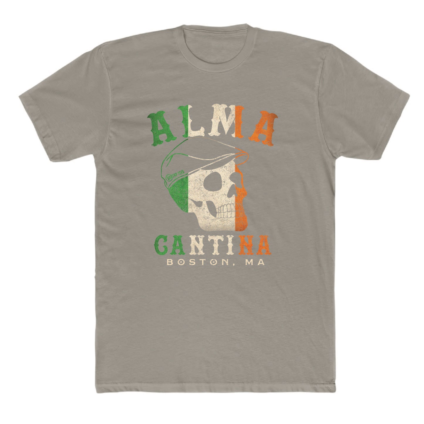 Alma Cantina Boston Irish Premium Fit 100% Cotton T-Shirt - Unisex