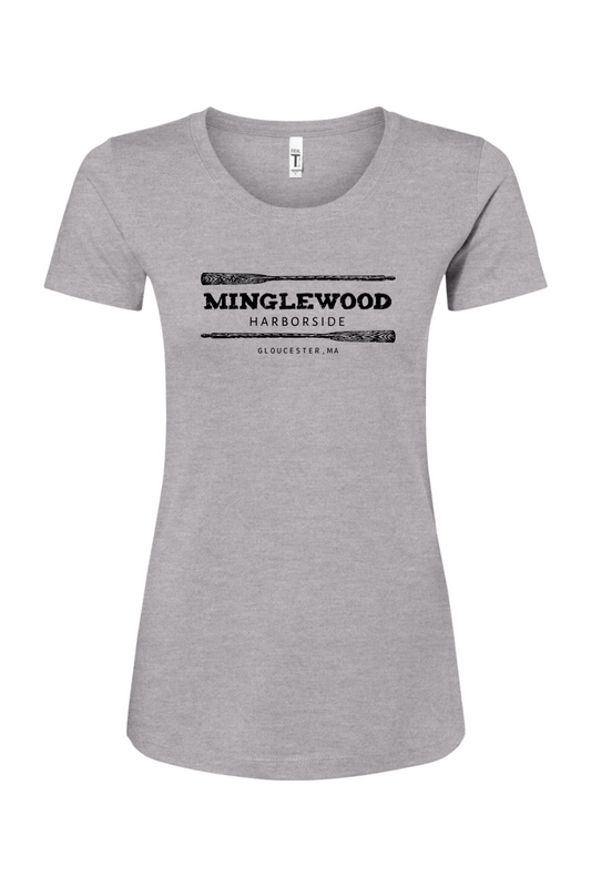 Staff Uniform - Minglewood Black Logo Women's Cotton Blend T-Shirt