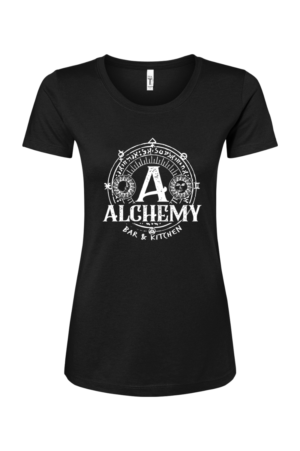Staff Uniform - Alchemy White Logo Women's Cotton Blend T-Shirt
