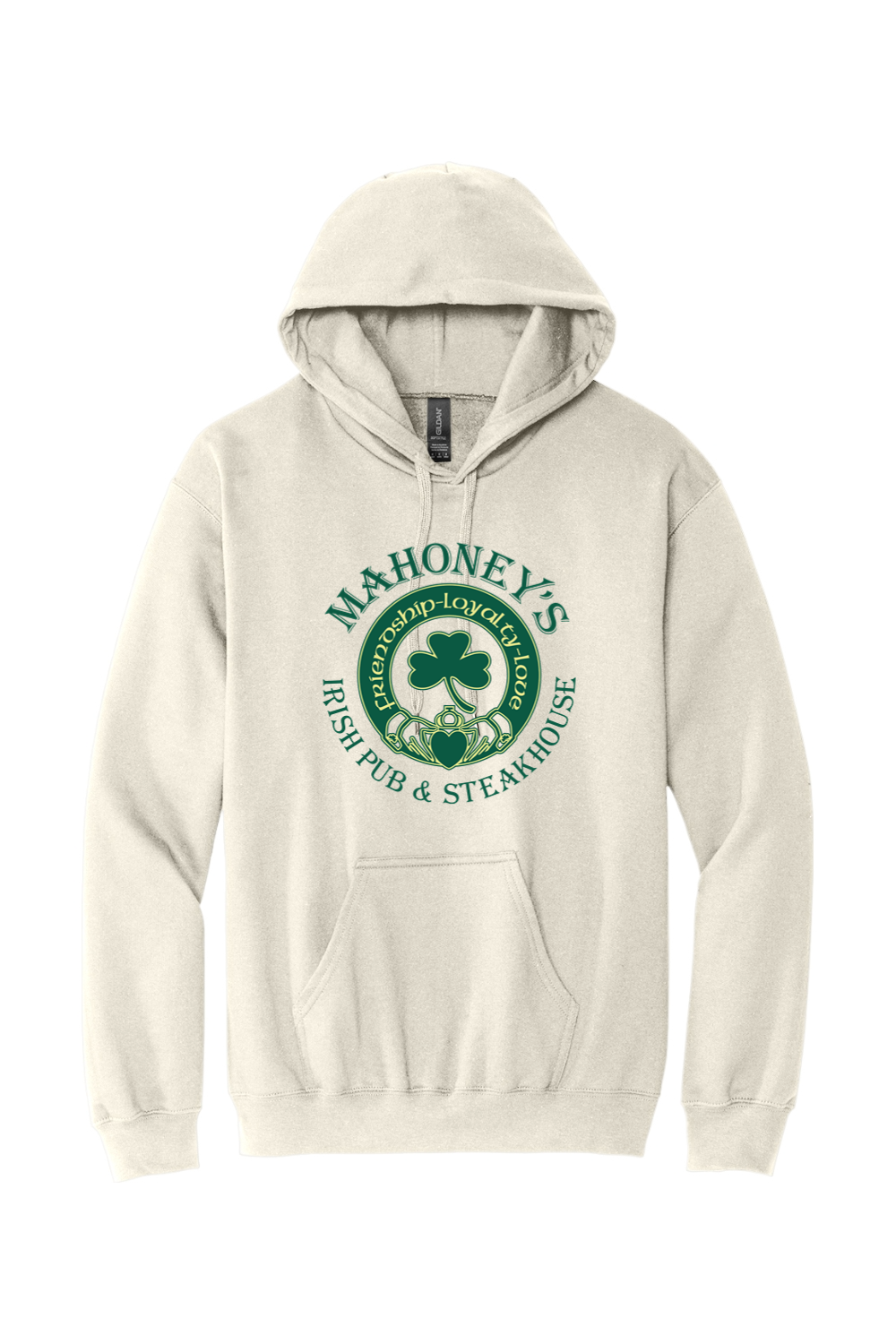 Mahoney's Irish Pub Green Logo Mens Midweight Hoodie