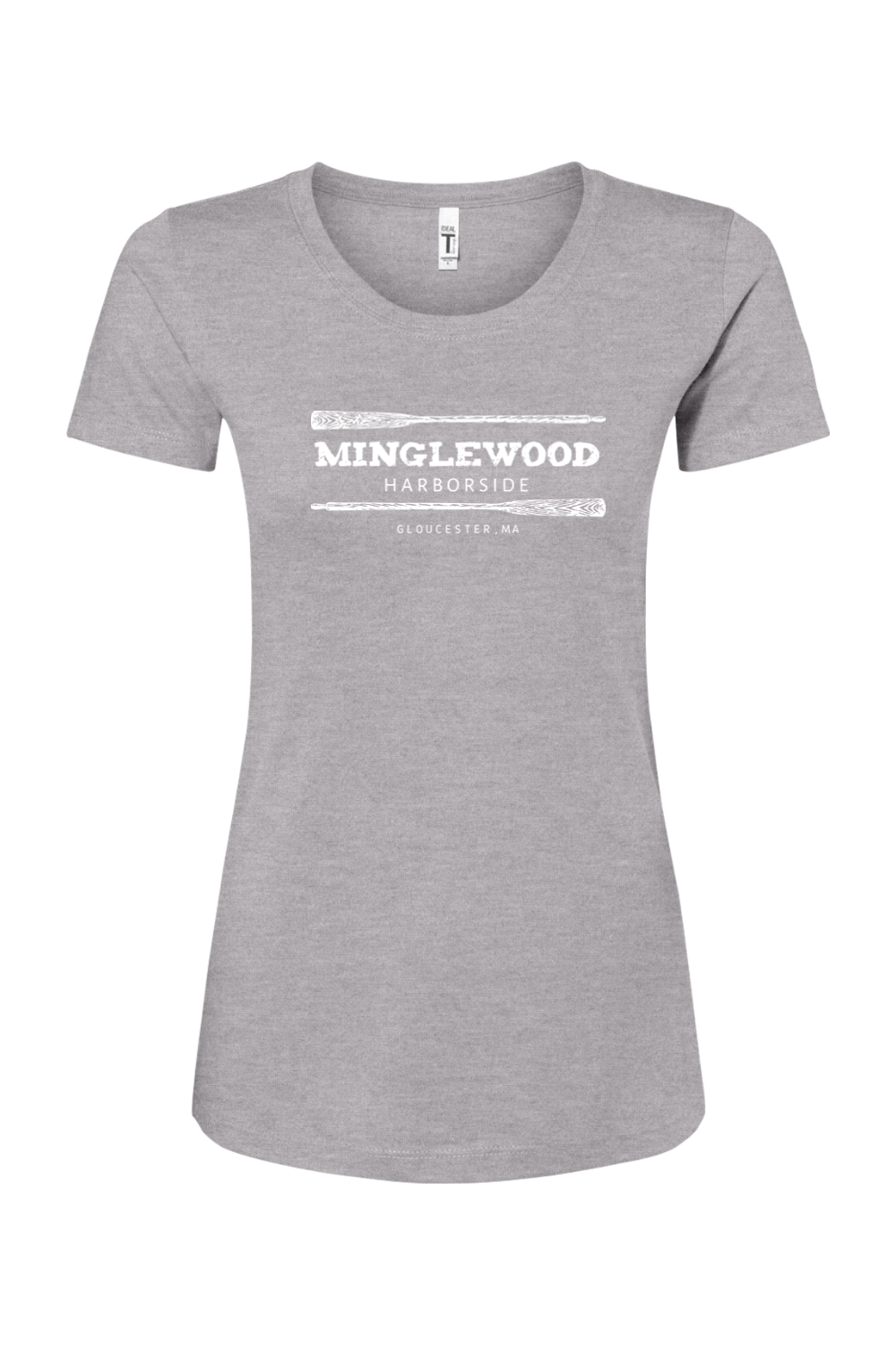 Staff Uniform - Minglewood White Logo Women's Cotton Blend T-Shirt