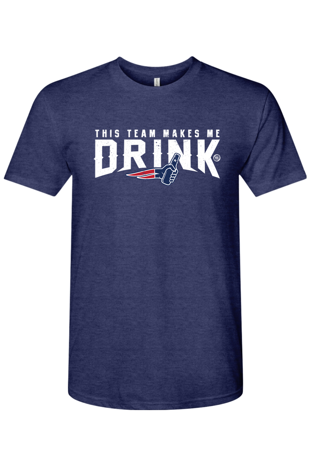 New England Football Makes Me Drink Triblend T-Shirt - Mens