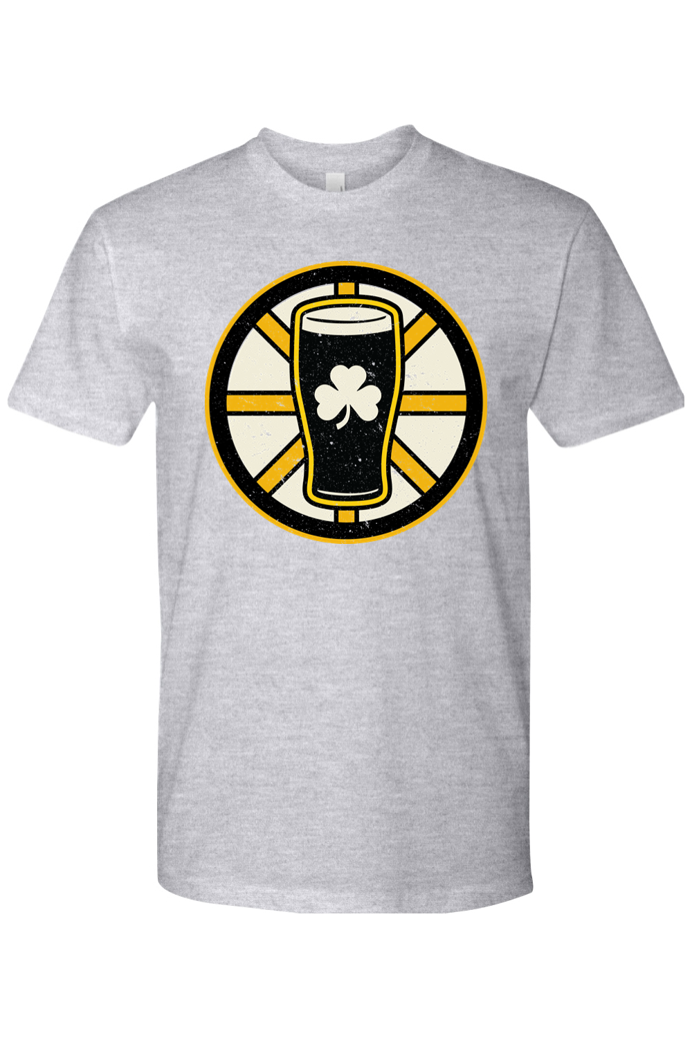 Shamrock Pint, Black & Gold 100% Cotton T-Shirt - Mens