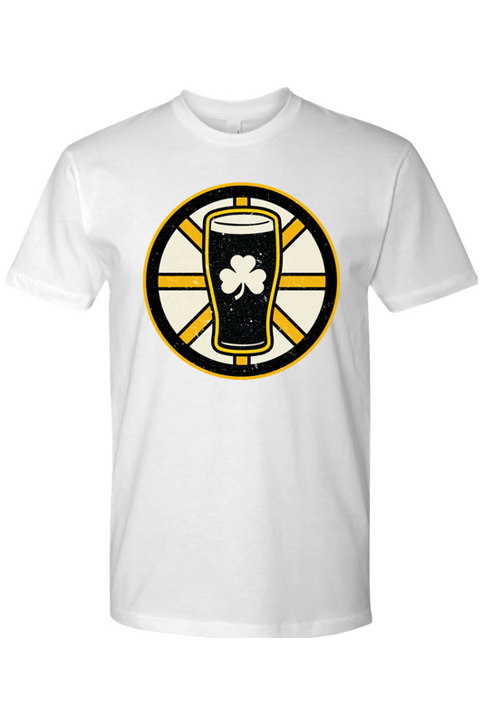 Beer, Hockey, Black & Gold 100% Cotton T-Shirt - Unisex