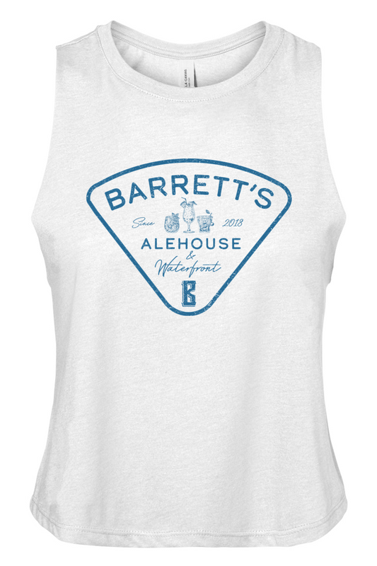 Barrett's Alehouse and Waterfront Women's Racerback Cropped Tank