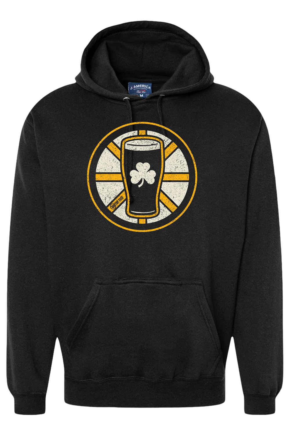Shamrock Pint, Black & Gold Tailgate Mens Hoodie