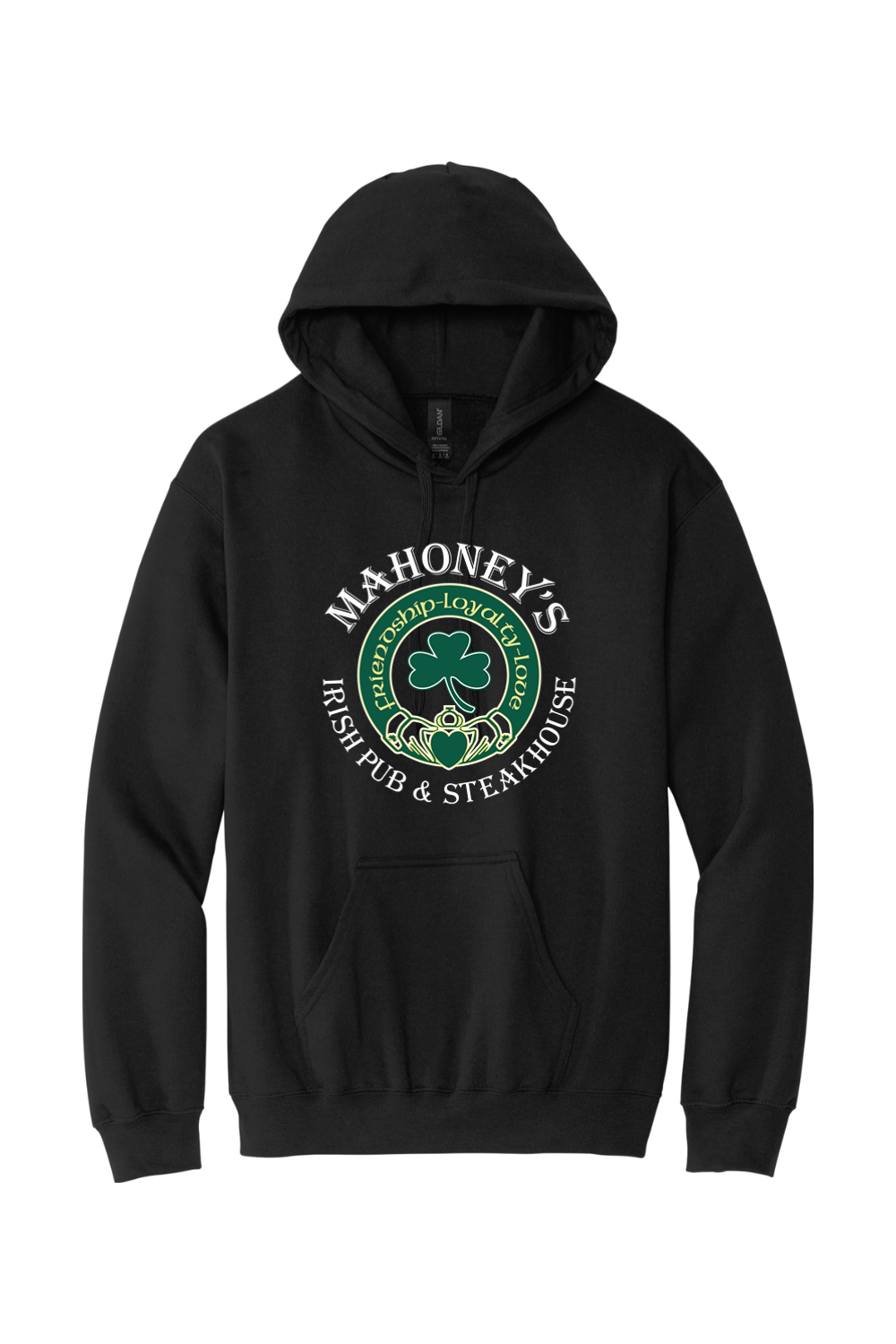 Mahoney's Irish Pub White Logo Mens Midweight Hoodie
