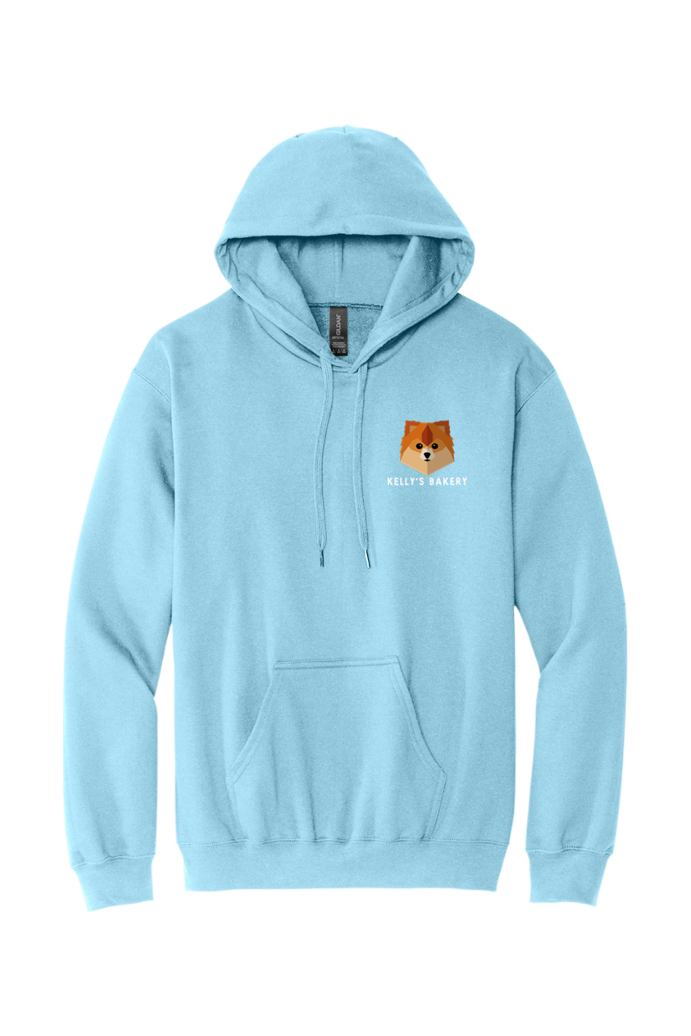 Kelly's Bakery Front White Logo Mens Hooded Sweatshirt