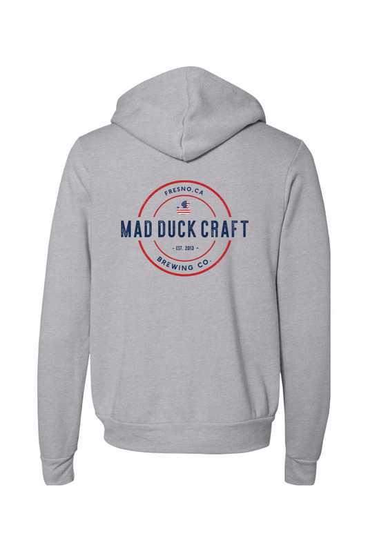 Mad Duck Red, White, & Blue Full-Zip Sponge Fleece Hoodie