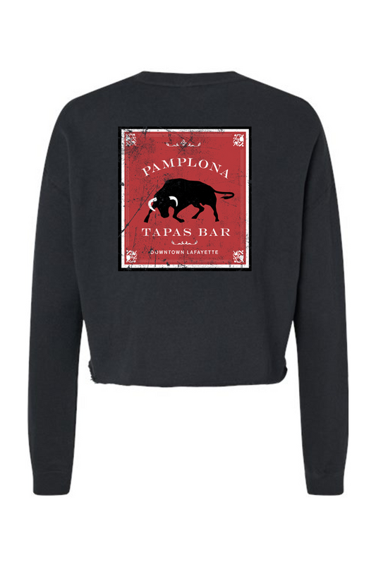 Pamplona Tapas Bar Cropped Crewneck Sweatshirt