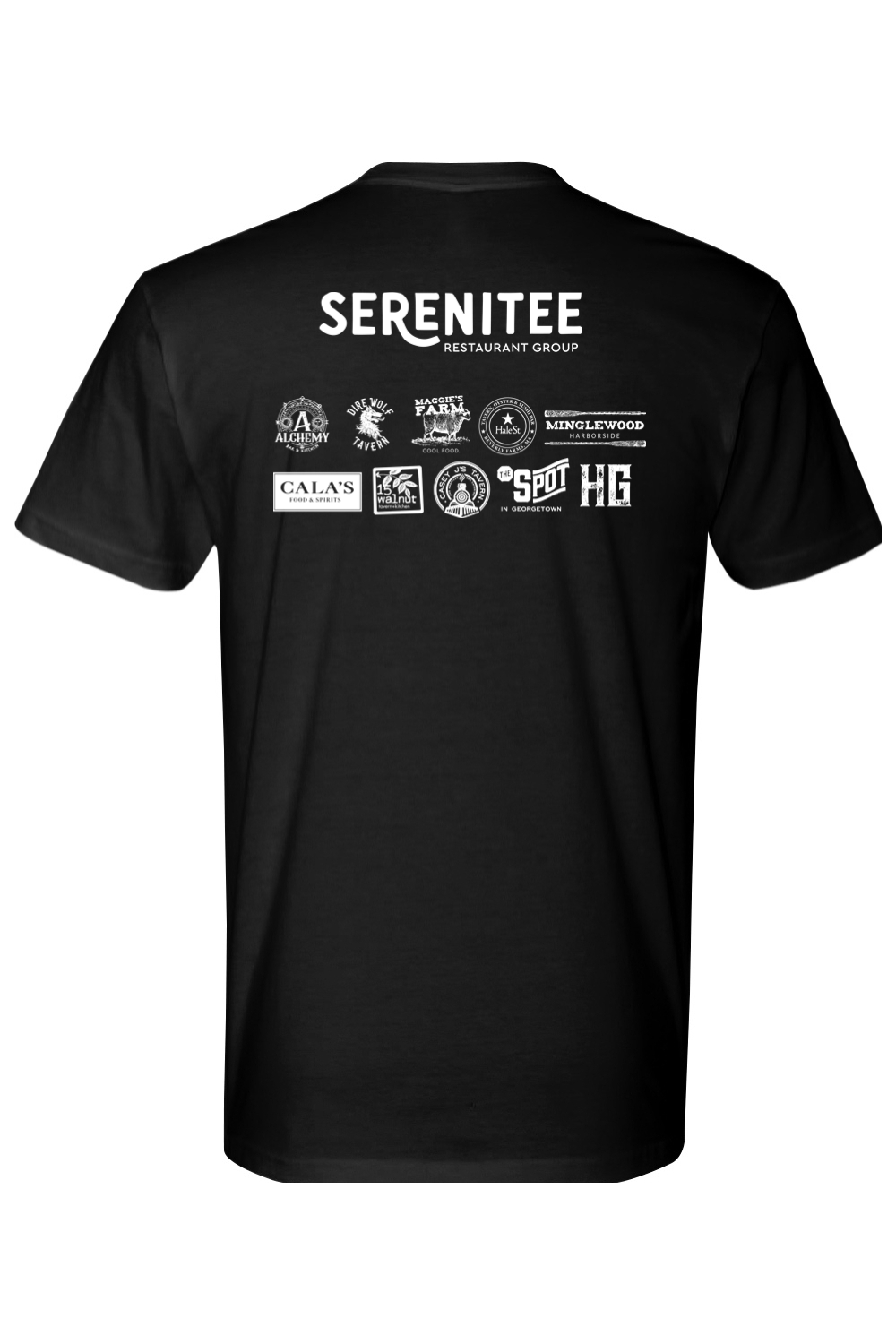 Staff Uniform - Serenitee Restaurant Group 100 % Cotton Premium Fit T-Shirt - Mens