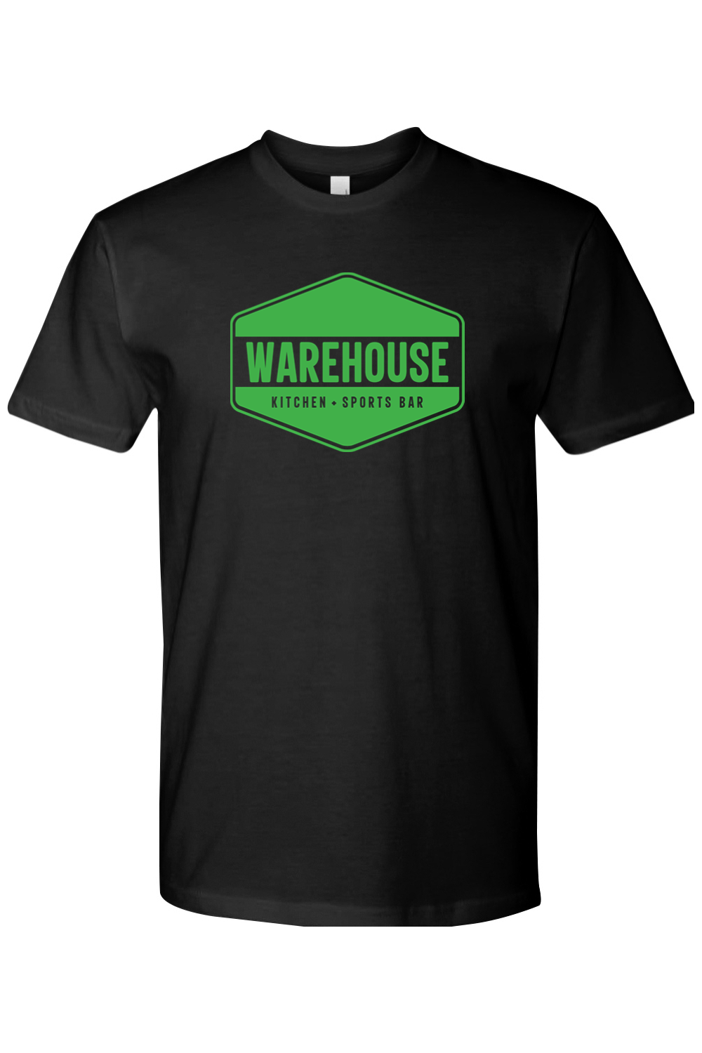 Warehouse Kitchen + Sports Bar Green Cotton T-Shirt - Mens