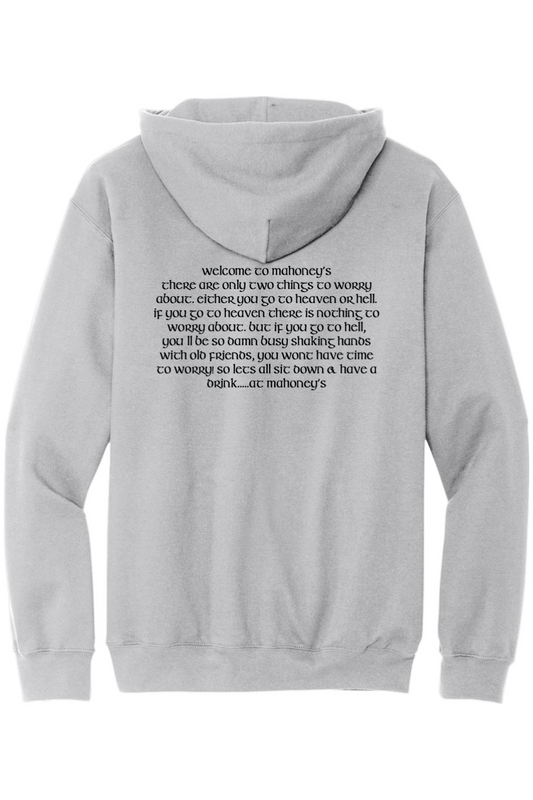 Welcome to Mahoney's in Black Unisex Midweight Hoodie