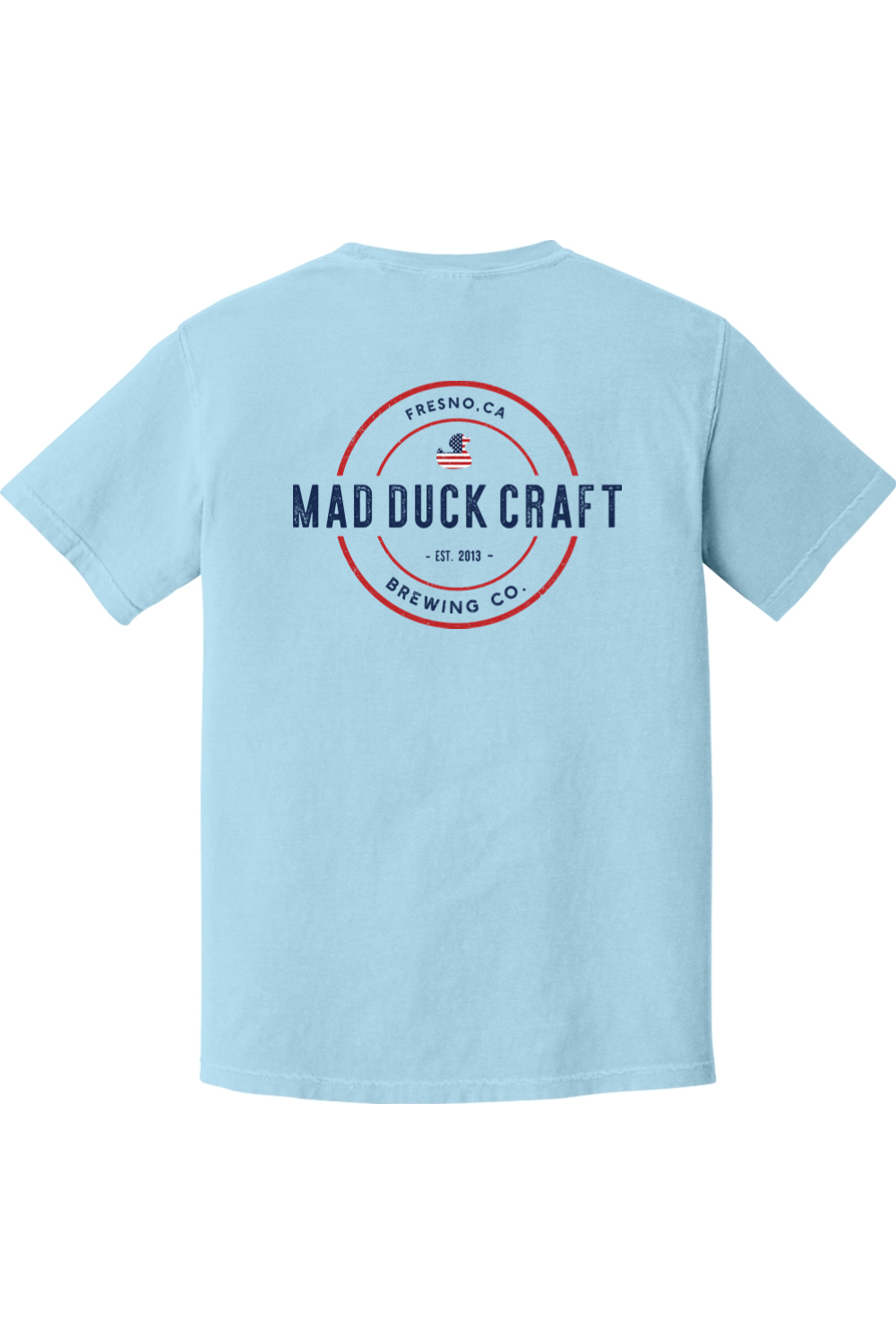 Mad Duck Red, White, & Blue Comfort Colors Short Sleeve Shirt