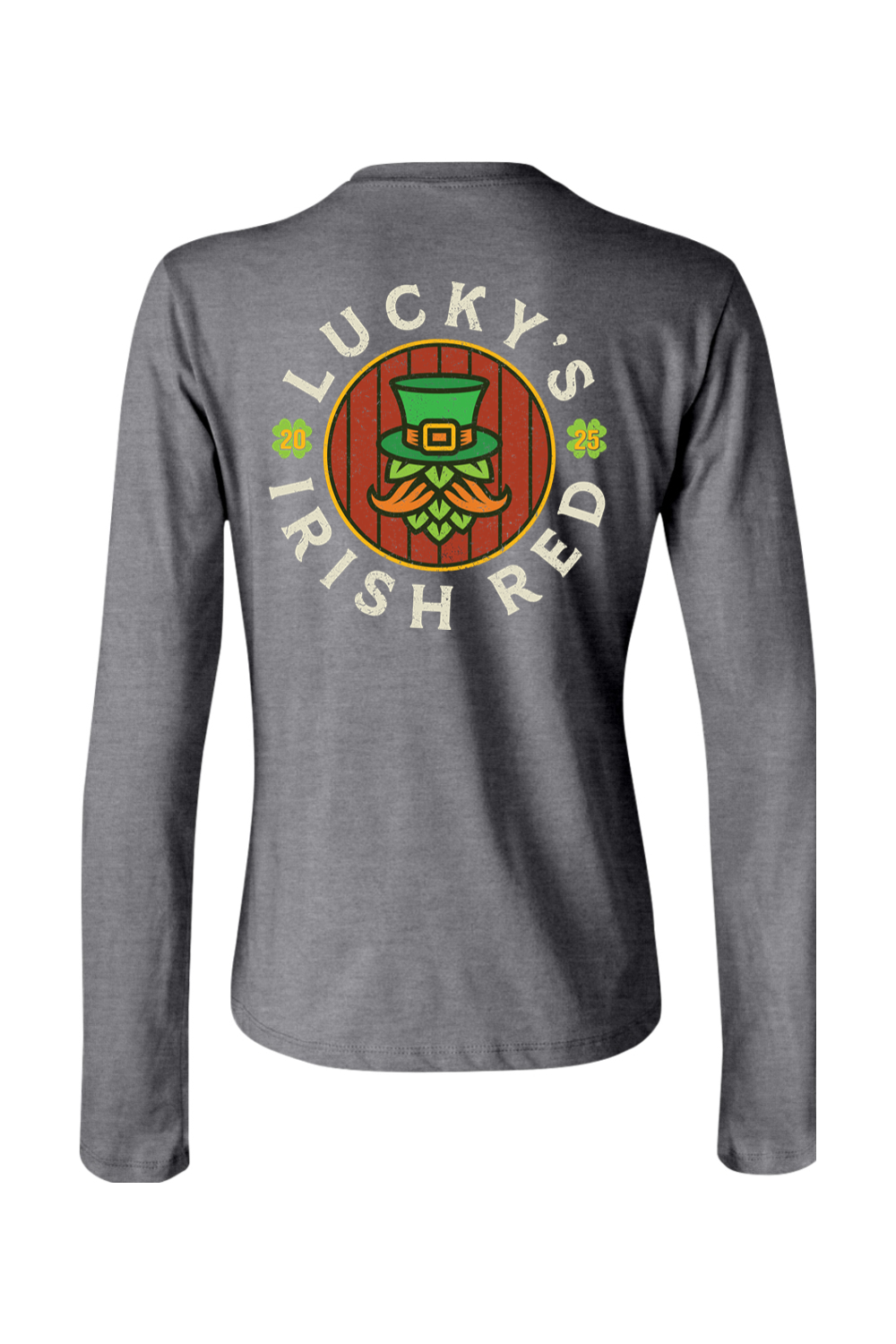 Pot of Gold 2025 & Lucky's Irish Red - Supporting Boys & Girls Club of Woburn Long Sleeve Cotton T-Shirt - Women's