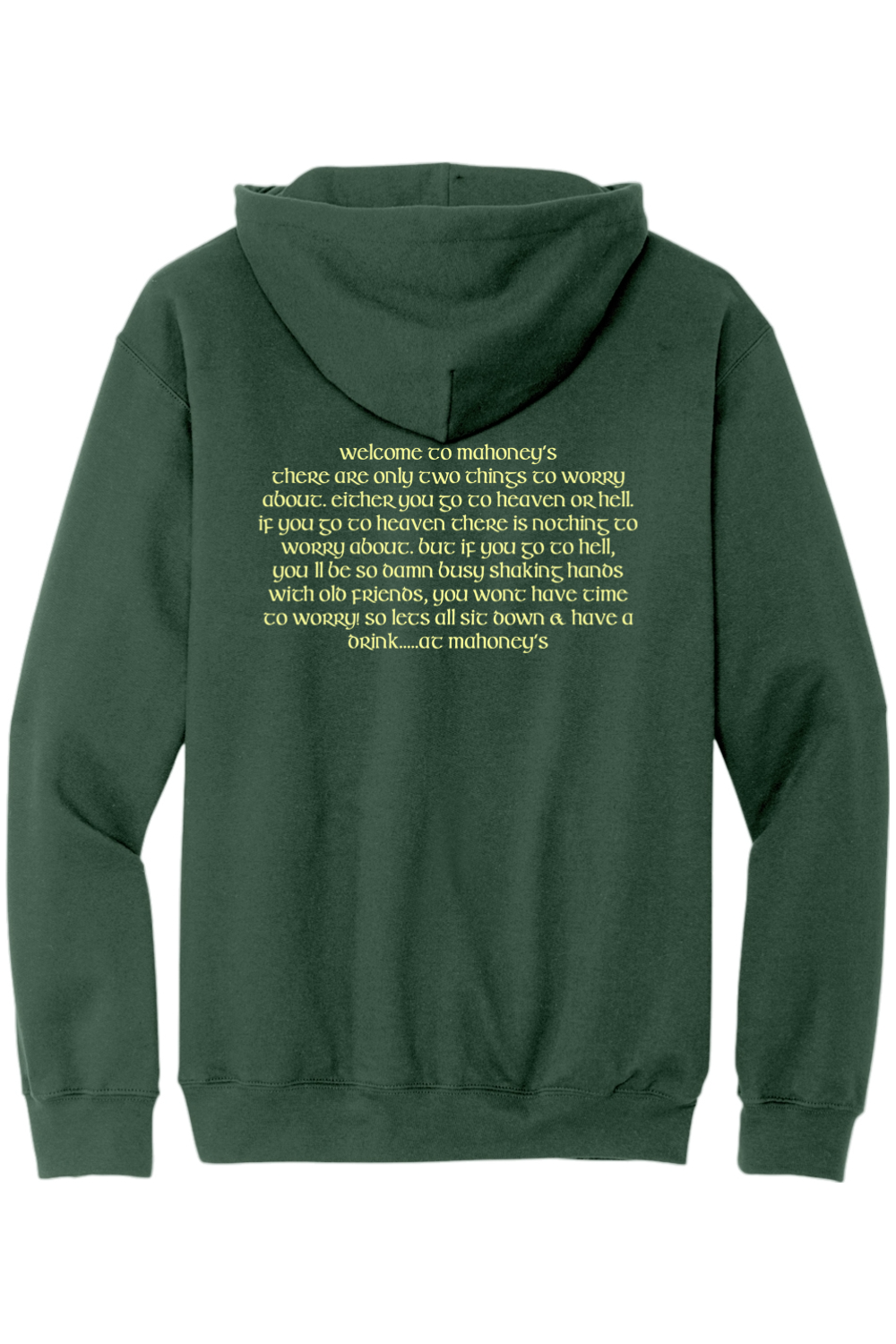 Welcome to Mahoney's in Gold Mens Midweight Hoodie