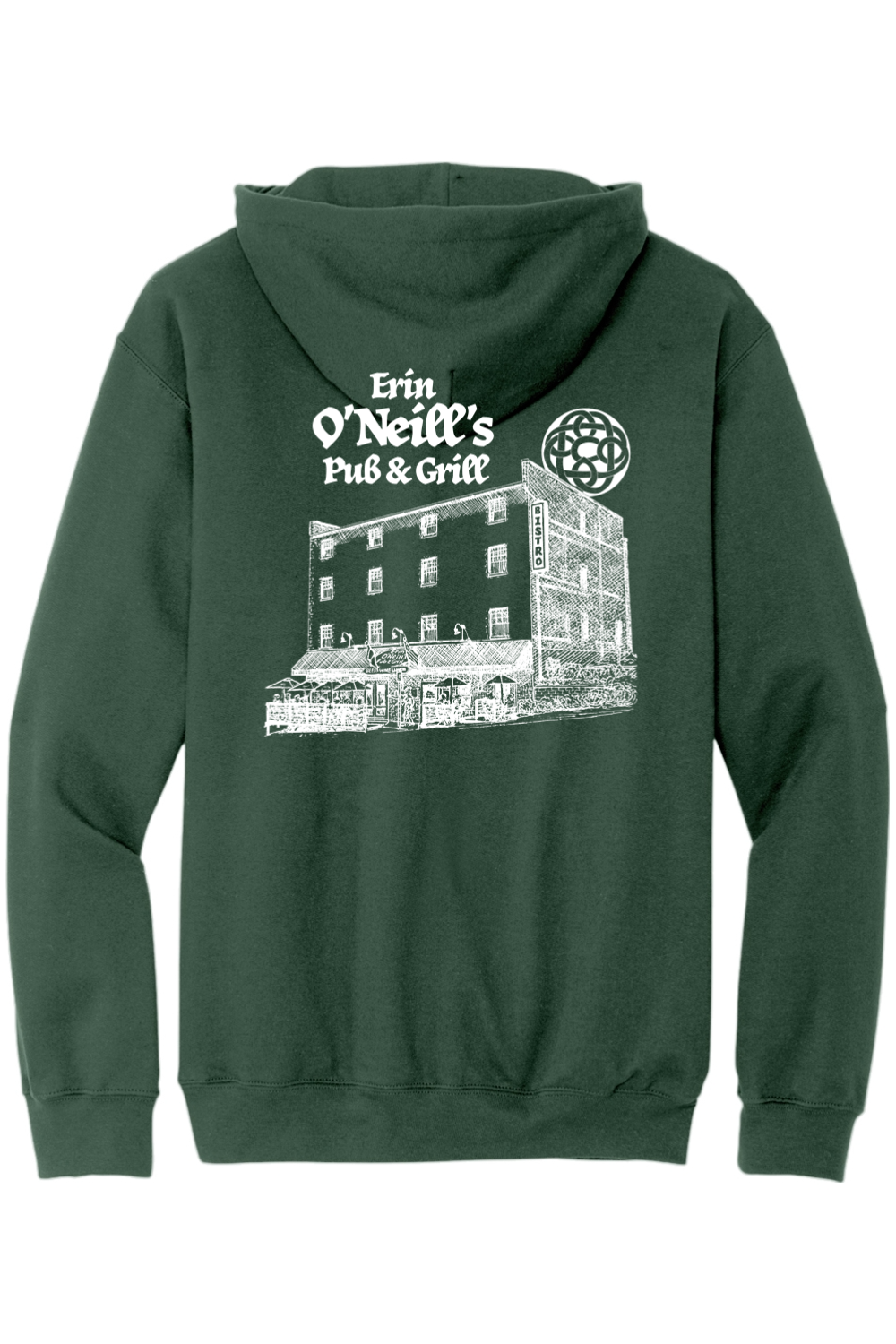 Erin O'neill's Pub & Grill Sketch - Dark Colored Hoodie - Mens