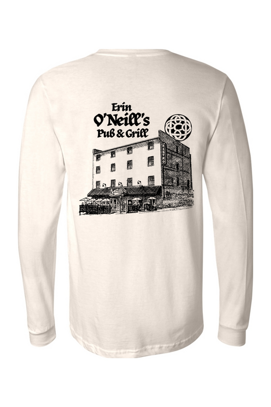 Erin O'Neill's Pub & Grill Sketch - Light Colored Long Sleeve T-Shirt - Unisex
