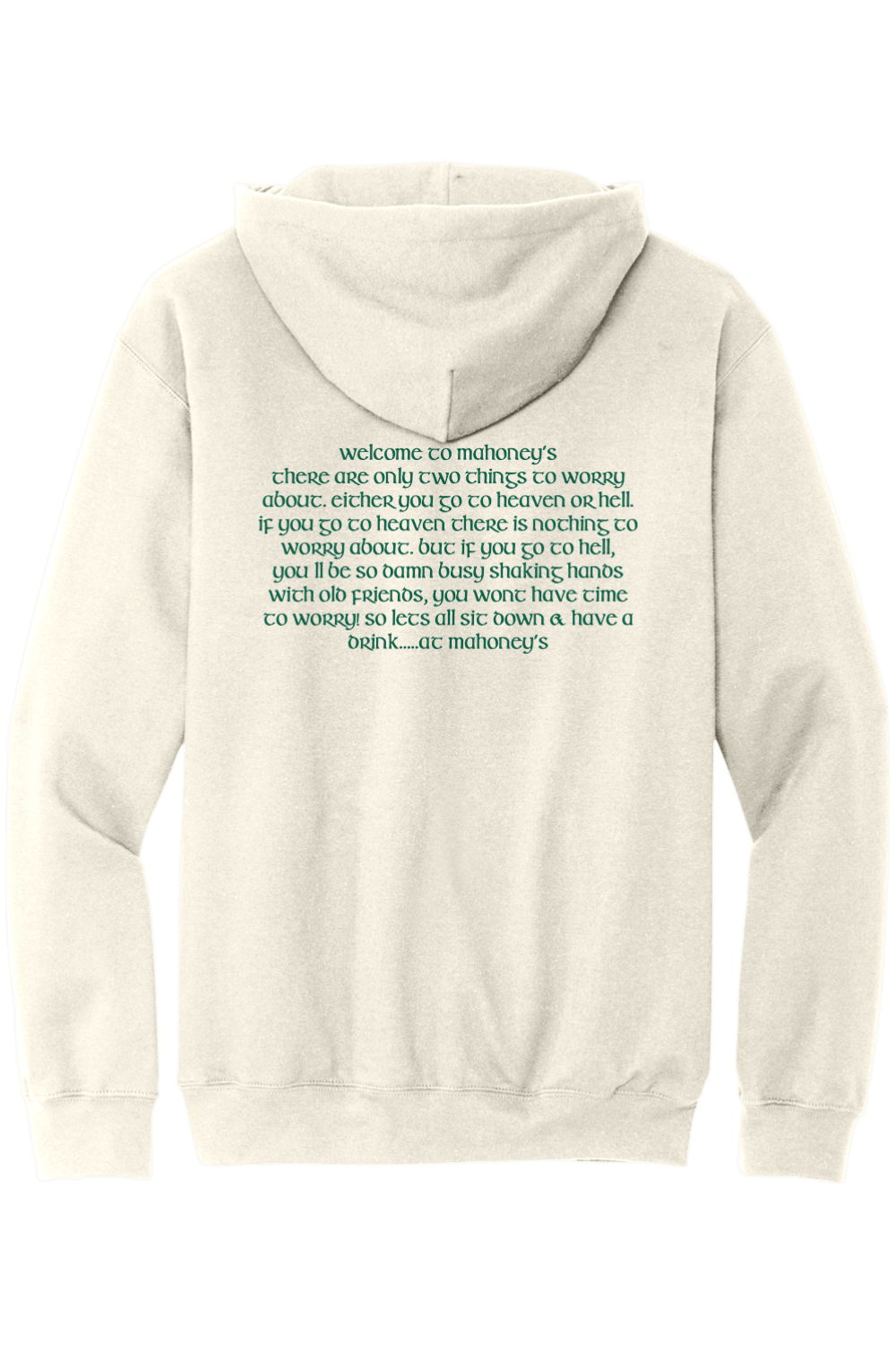 Welcome to Mahoney's in Green Mens Midweight Hoodie