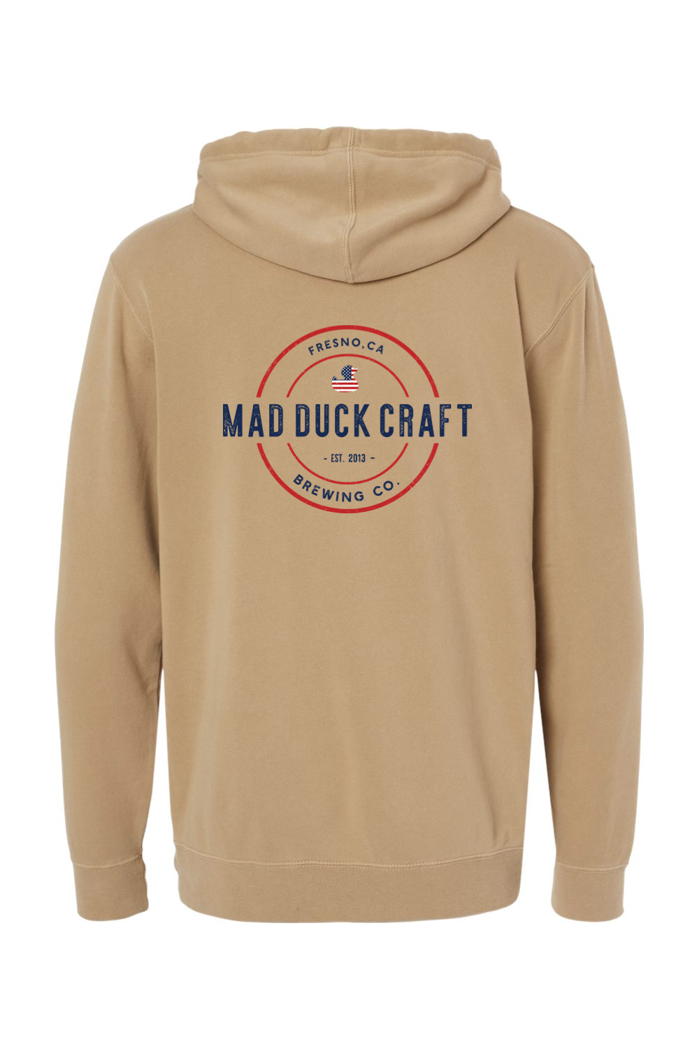 Mad Duck Red, White, & Blue Pigment-Dyed Hoodie