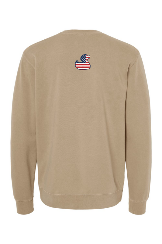 Mad Duck Red, White, & Blue Pigment-Dyed Crewneck Sweatshirt