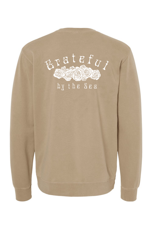 Cala's Grateful By The Sea Midweight Pigment-Dyed Crewneck Sweatshirt